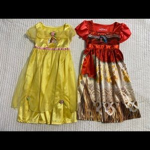 Disney Princess 2T Nightgowns! Belle & Moana dress